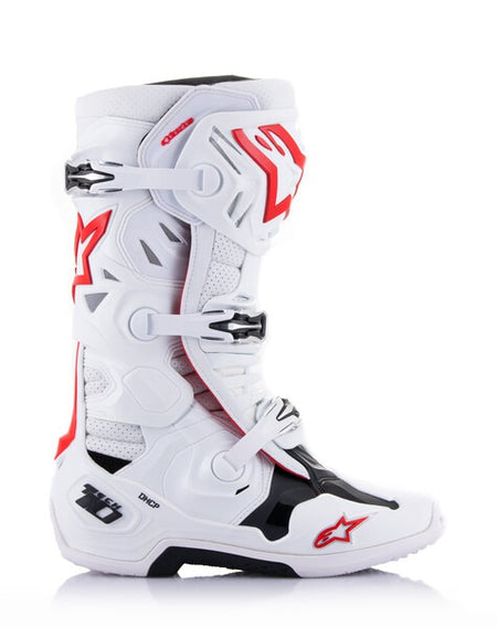 Boty Alpinestars Tech 10 Supervented perforované bílá/červená/černá