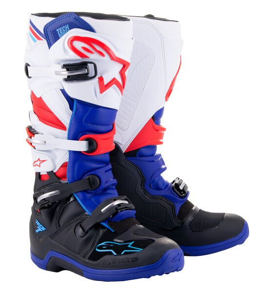 Boty Alpinestars Tech 7 černá/tmavě modrá/červená/bílá