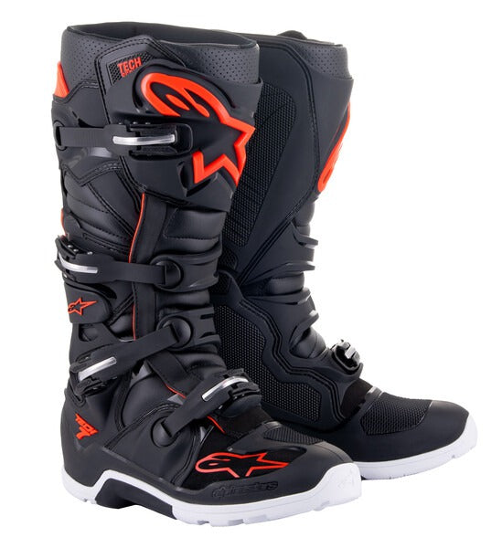Boty Alpinestars Tech 7 Enduro černá/červená fluo/bílá