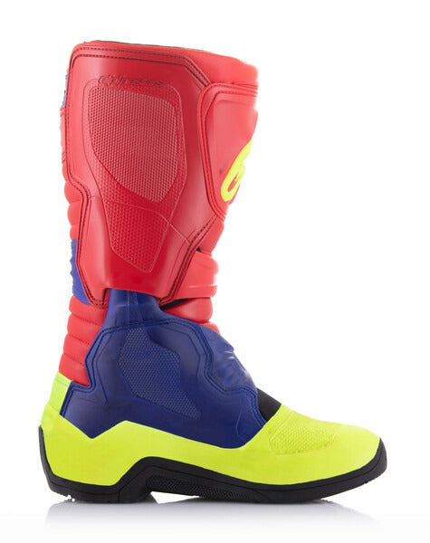 Boty Alpinestars Tech 3 červená/modrá/žlutá fluo/černá