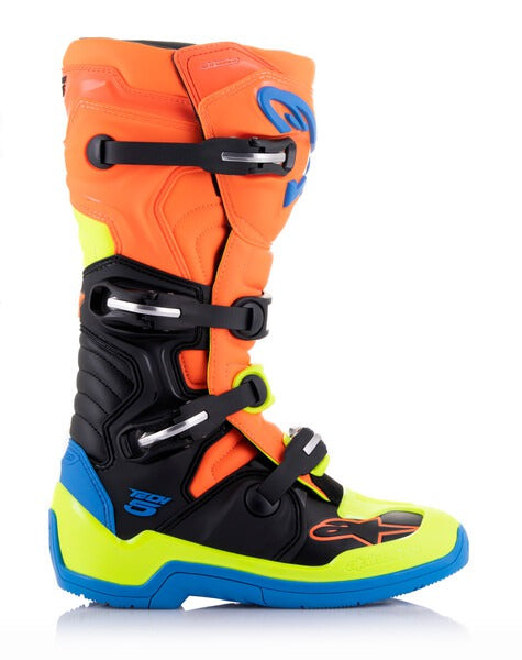 Boty Alpinestars Tech 5 oranžová fluo/žlutá fluo/modrá/černá