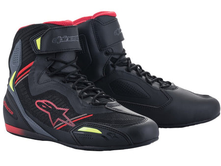 Boty Alpinestars FASTER-3 Rideknit černé/červené/žluté fluo/šedé