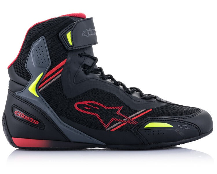 Boty Alpinestars FASTER-3 Rideknit černé/červené/žluté fluo/šedé
