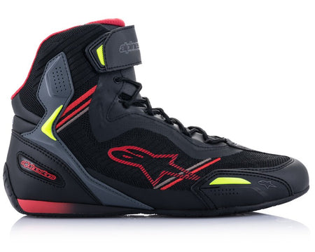 Boty Alpinestars FASTER-3 Rideknit černé/červené/žluté fluo/šedé