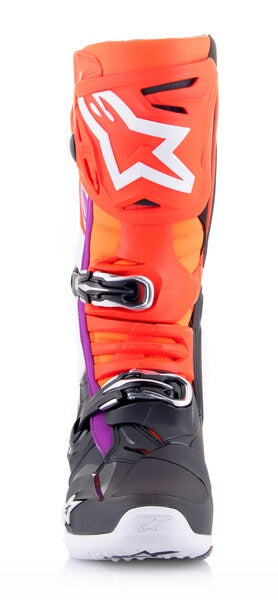 Boty Alpinestars Tech 10 oranžová/žlutá/fialová/bílá/černá