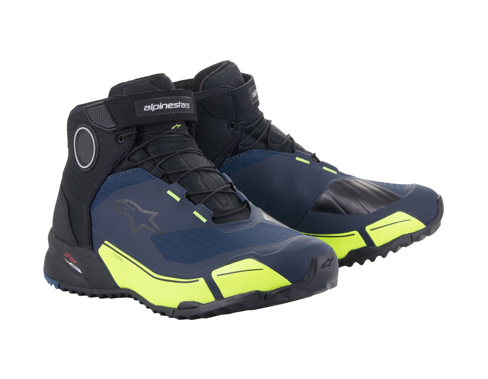 Boty Alpinestars CR-X Drystar modrá/žlutá fluo/černá