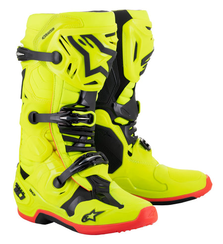 Boty Alpinestars Tech 10 žlutá fluo/černá/červená fluo