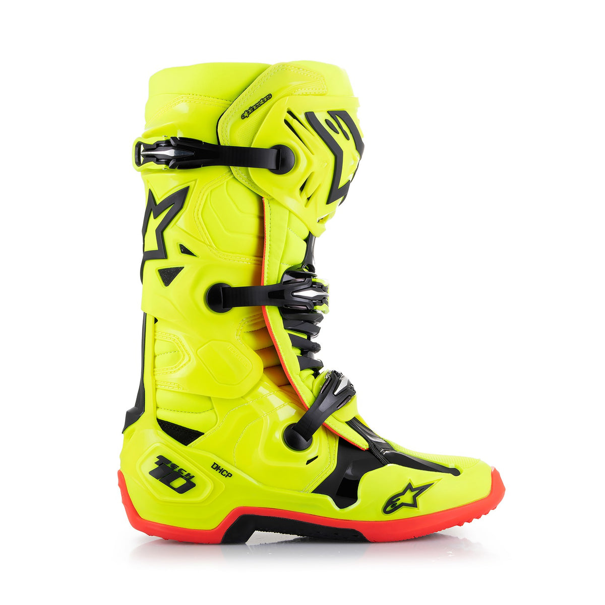 Boty Alpinestars Tech 10 žlutá fluo/černá/červená fluo