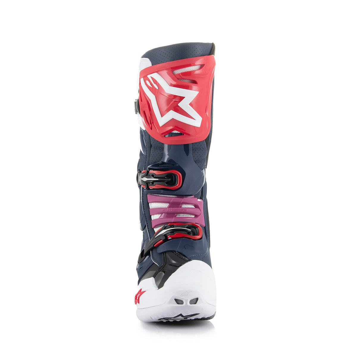 Boty Alpinestars Tech 10 Supervented perforované tmavě modrá/bílá/červená/fialová