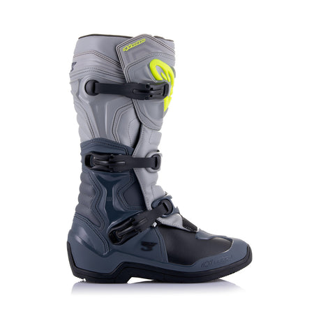 Boty Alpinestars Tech 3 světle šedá/šedá/černá/žlutá fluo