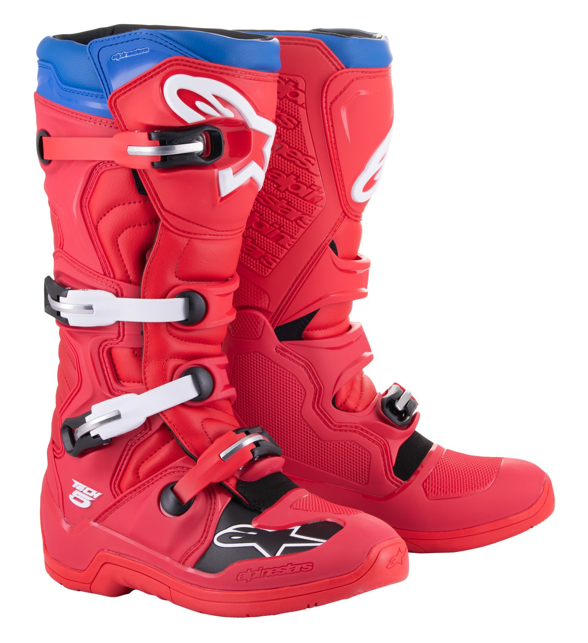 Boty Alpinestars Tech 5 červená/modrá/bílá/černá