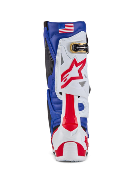 Boty Alpinestars Tech 10 limitovaná edice Union Redbud MX červená/modrá/bílá/černá