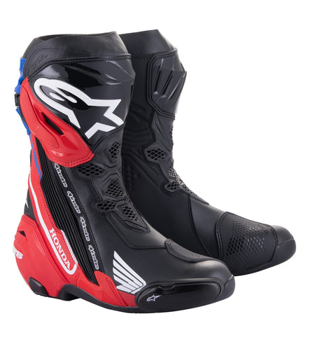 Boty Alpinestars Supertech R Honda černá/červená fluo/modrá/bílá