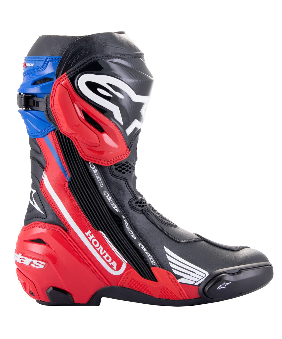 Boty Alpinestars Supertech R Honda černá/červená fluo/modrá/bílá