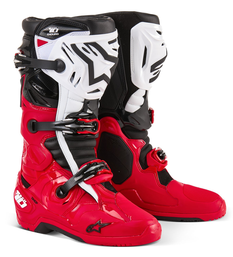 Boty Alpinestars Tech 10 Enduro červená/černá/bílá