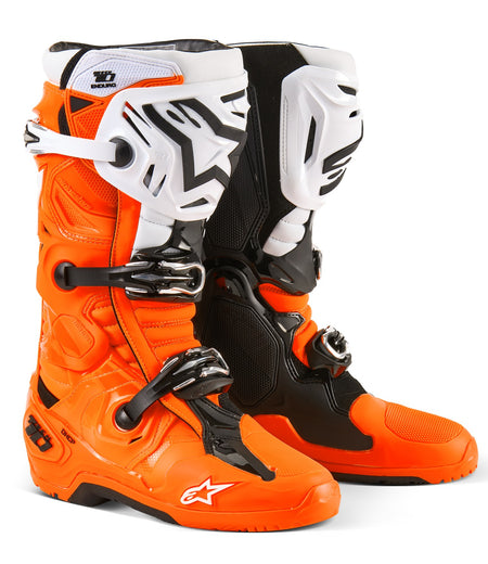 Boty Alpinestars Tech 10 Enduro oranžová fluo/černá/bílá