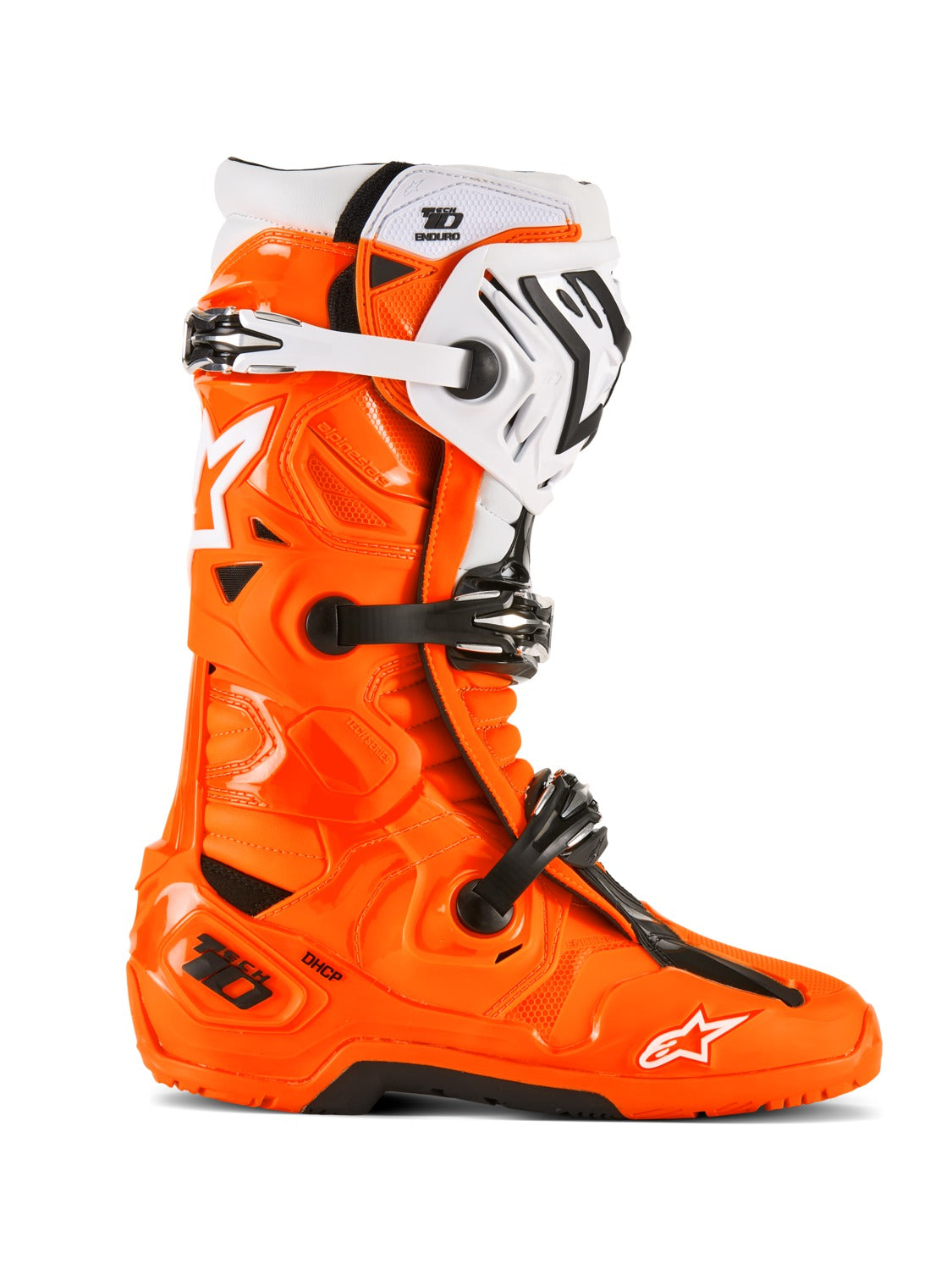 Boty Alpinestars Tech 10 Enduro oranžová fluo/černá/bílá