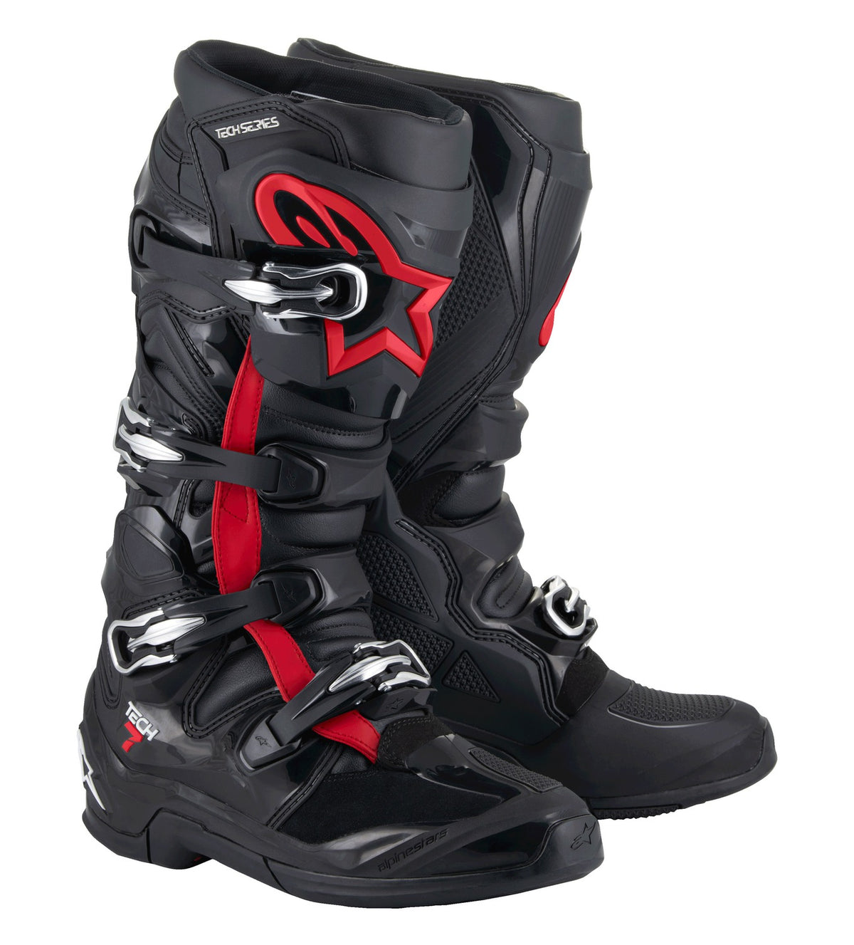 Boty Alpinestars Tech 7 černá/červená fluo