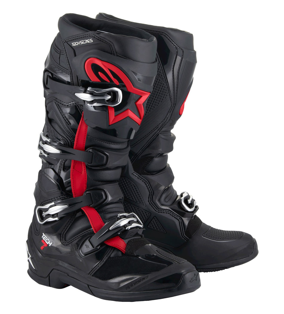 Boty Alpinestars Tech 7 černá/červená fluo