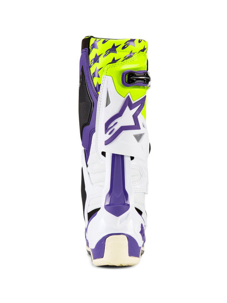 Boty Alpinestars Tech 10 limitovaná edice Dirt Studios bílá/fialová/žlutá fluo