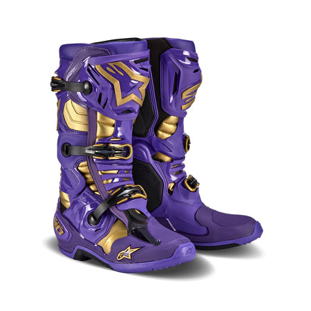 Boty Alpinestars Tech 10 limitovaná edice Champ fialová/zlatá