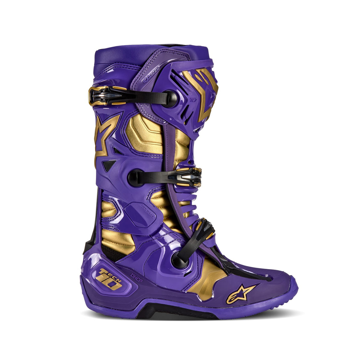 Boty Alpinestars Tech 10 limitovaná edice Champ fialová/zlatá