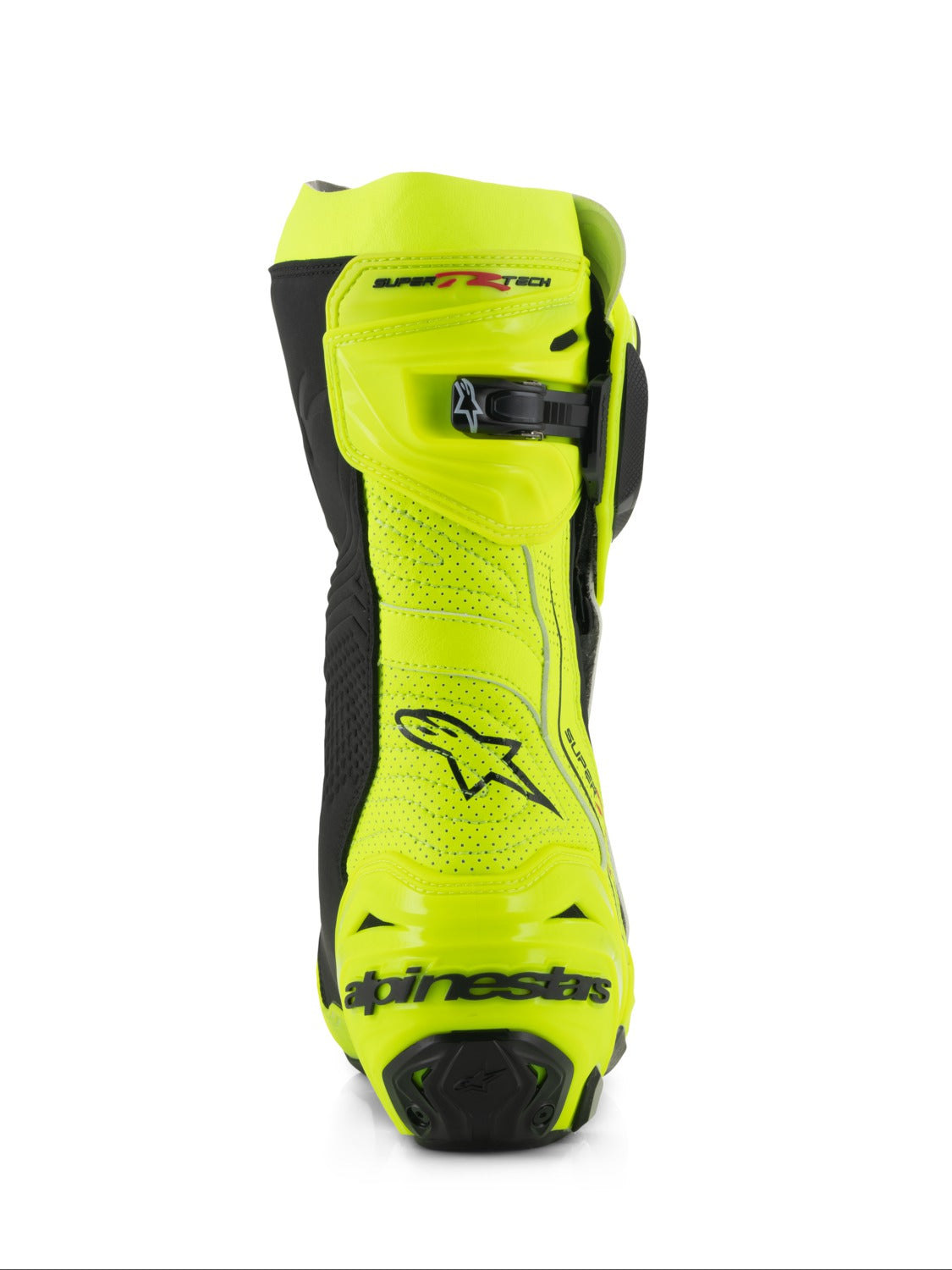 Boty Alpinestars Supertech R Vented žlutá fluo/černá, perforovaná obšívka