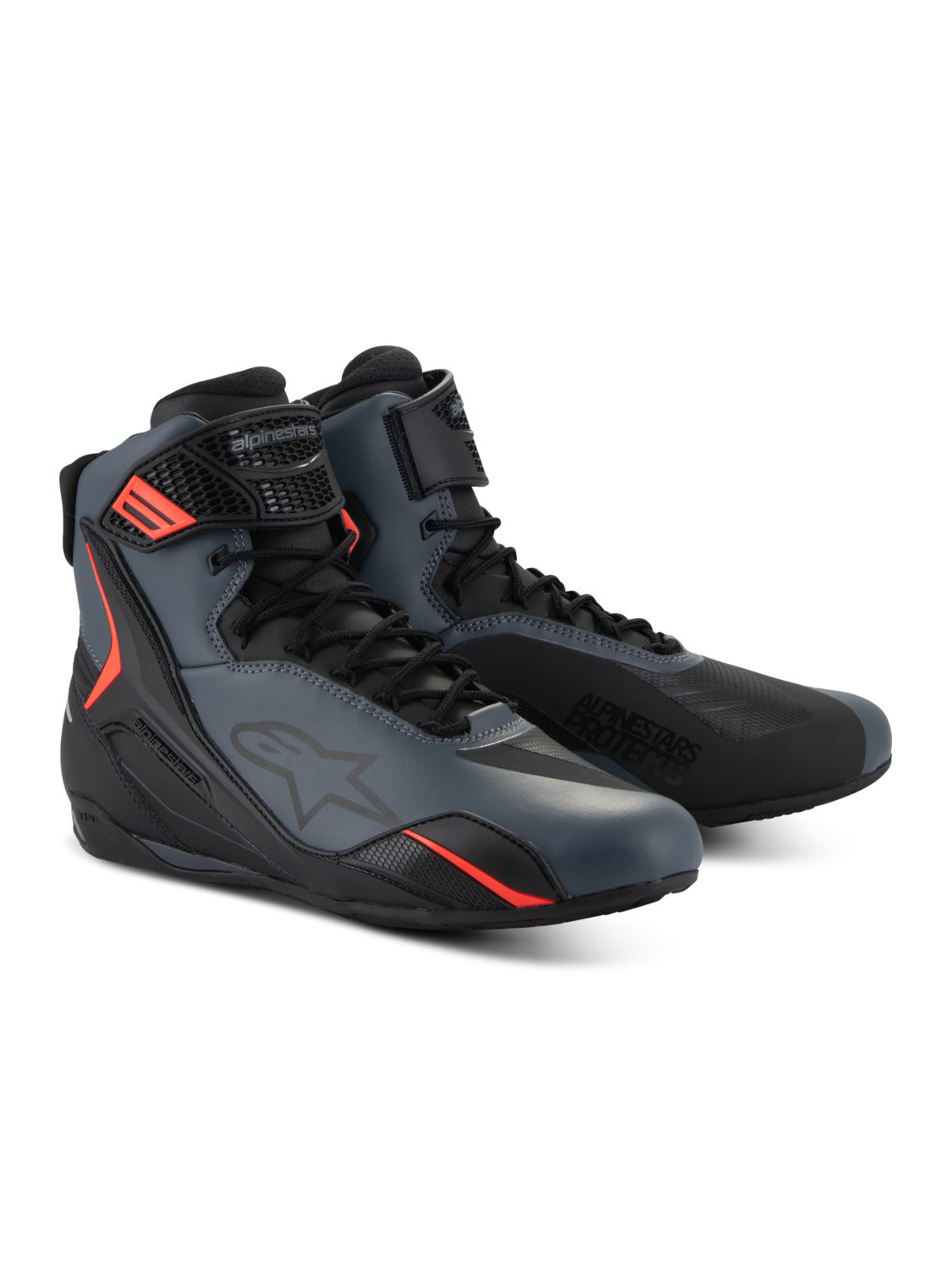 Boty Alpinestars FASTER-4 černá/šedá/červená fluo