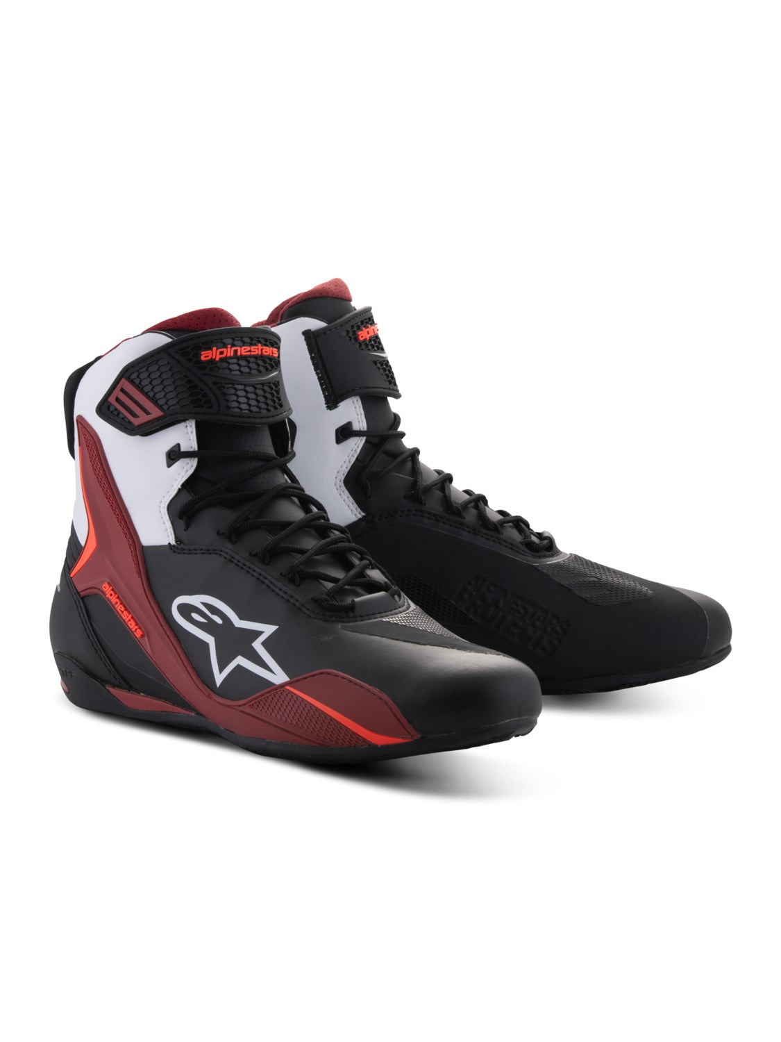 Boty Alpinestars FASTER-4 černá/bílá/tmavě červená