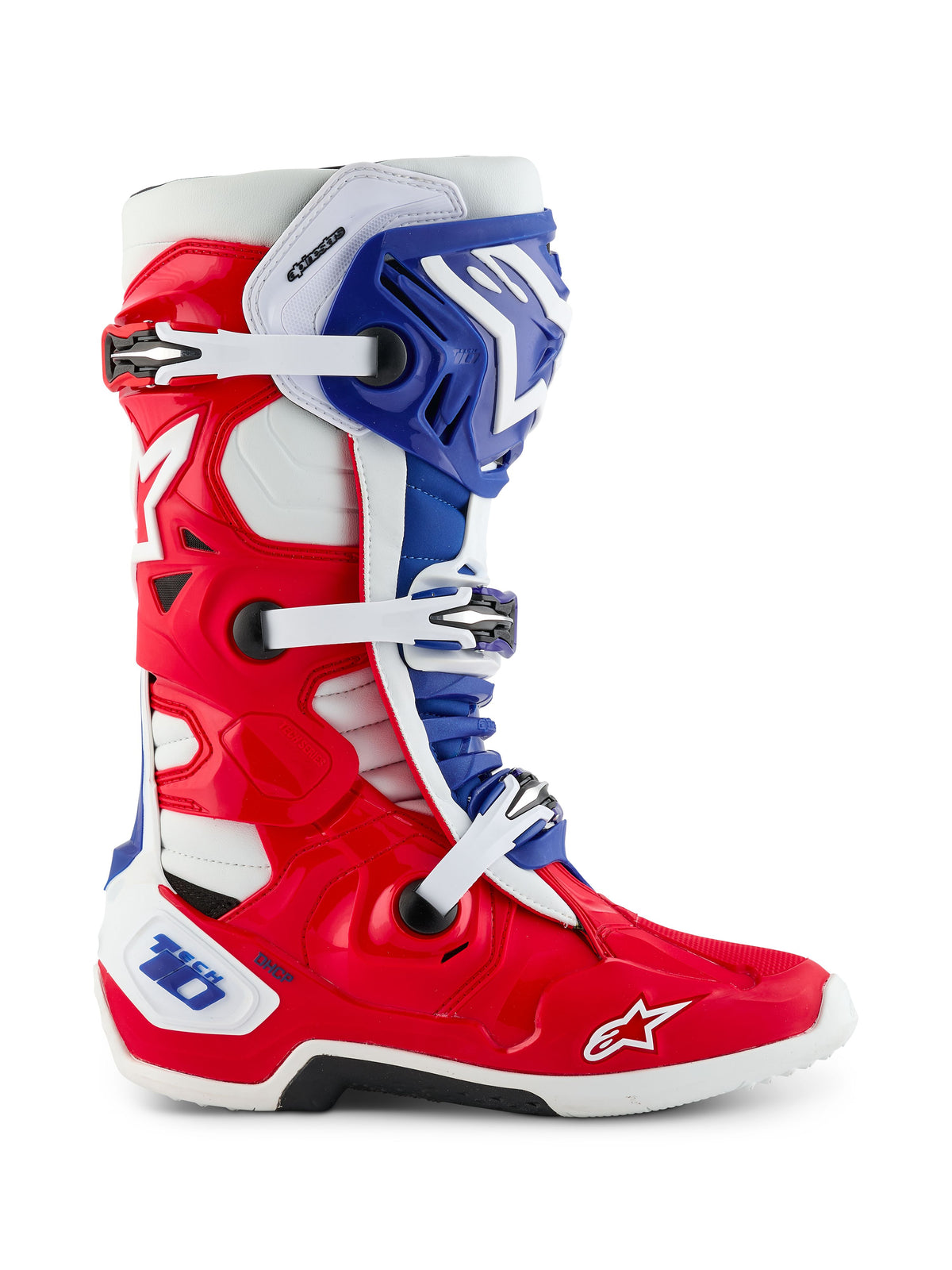 Boty Alpinestars Tech 10 limitovaná edice Fortitude bílá/modrá/červená