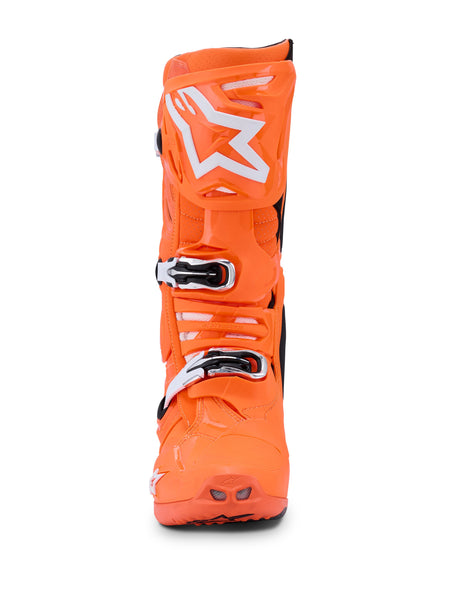 Boty Alpinestars Tech 10 Supervented oranžová fluo/černá/bílá