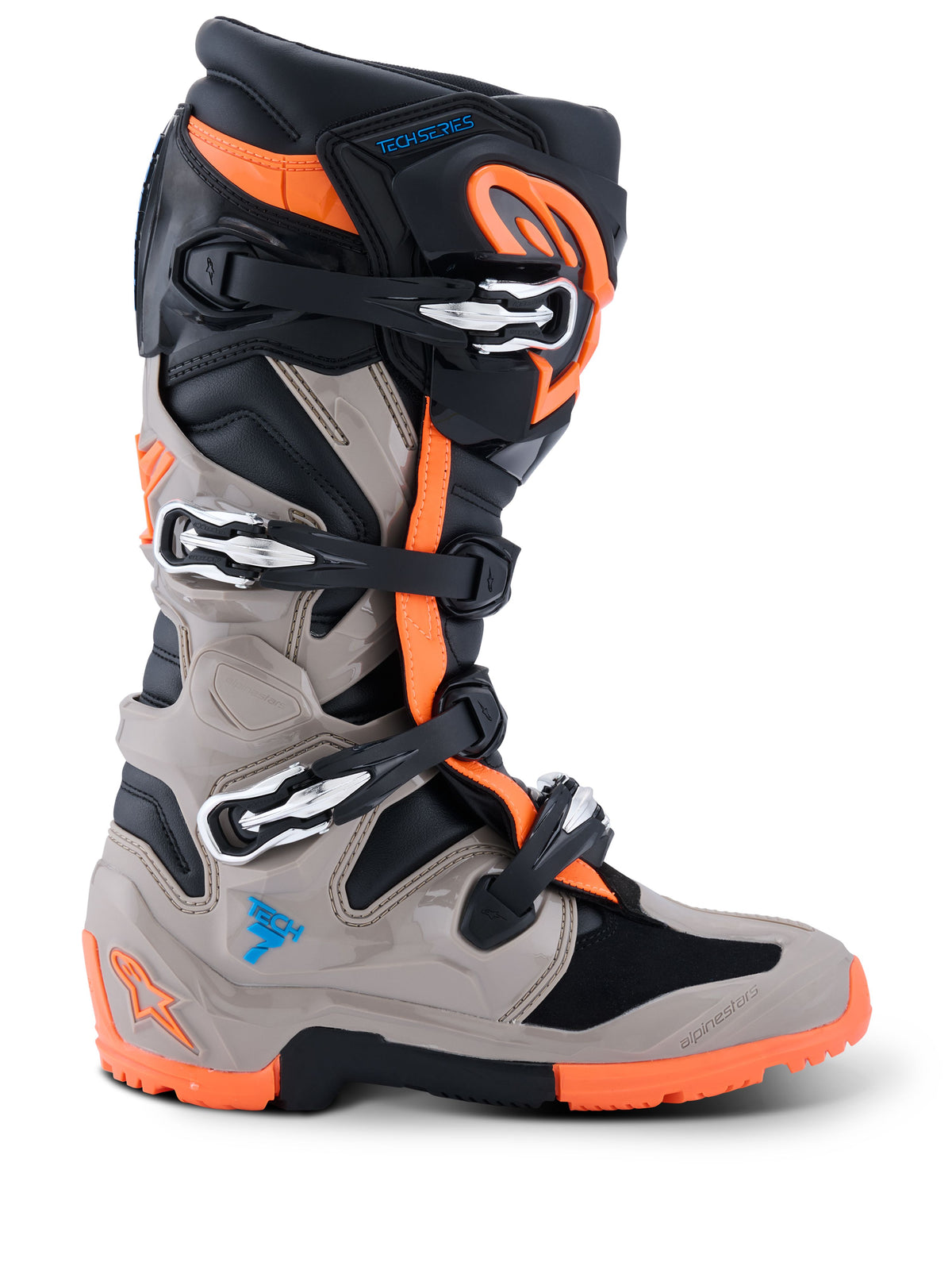Boty Alpinestars Tech 7 Enduro černá/tmavě šedá/oranžová fluo