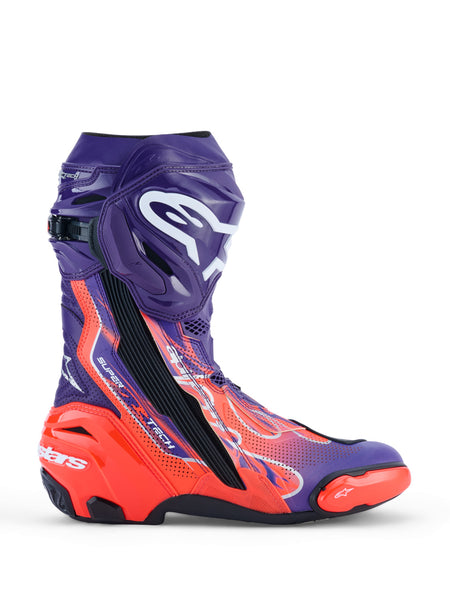 Boty Alpinestars Supertech R Vented Flyte limitovaná edice Jorge Martin fialová/červená/černá