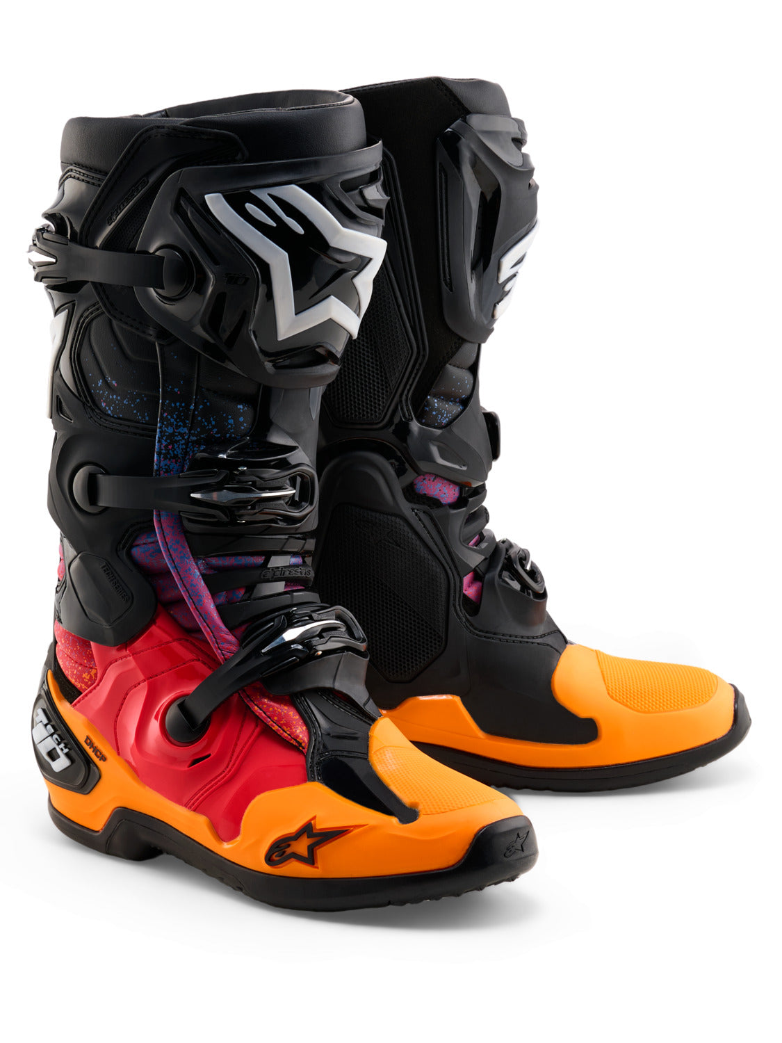Boty Alpinestars Tech 10 limitovaná edice Black Hole černá/multicolor
