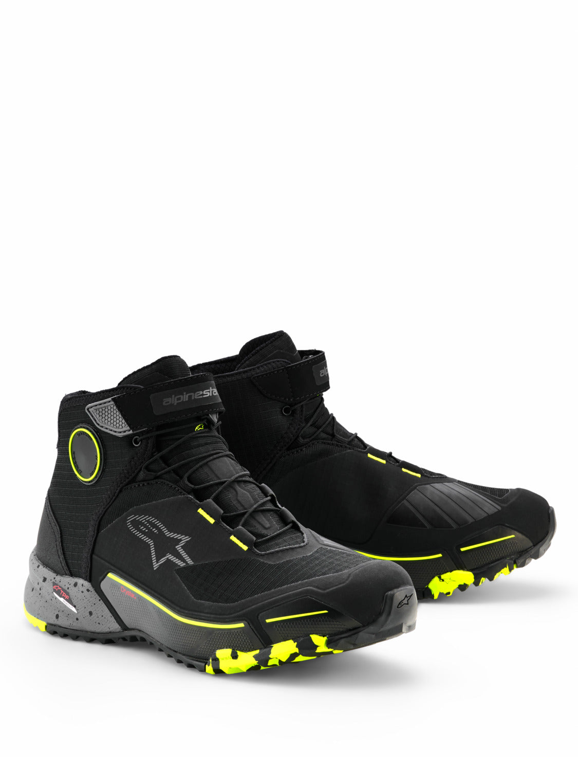 Boty Alpinestars CR-X Drystar černá/tmavě šedá/žlutá fluo