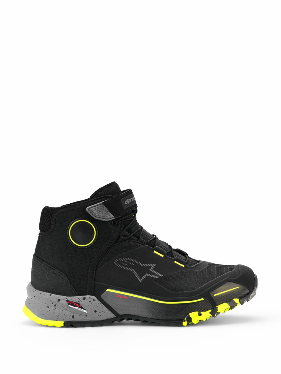 Boty Alpinestars CR-X Drystar černá/tmavě šedá/žlutá fluo