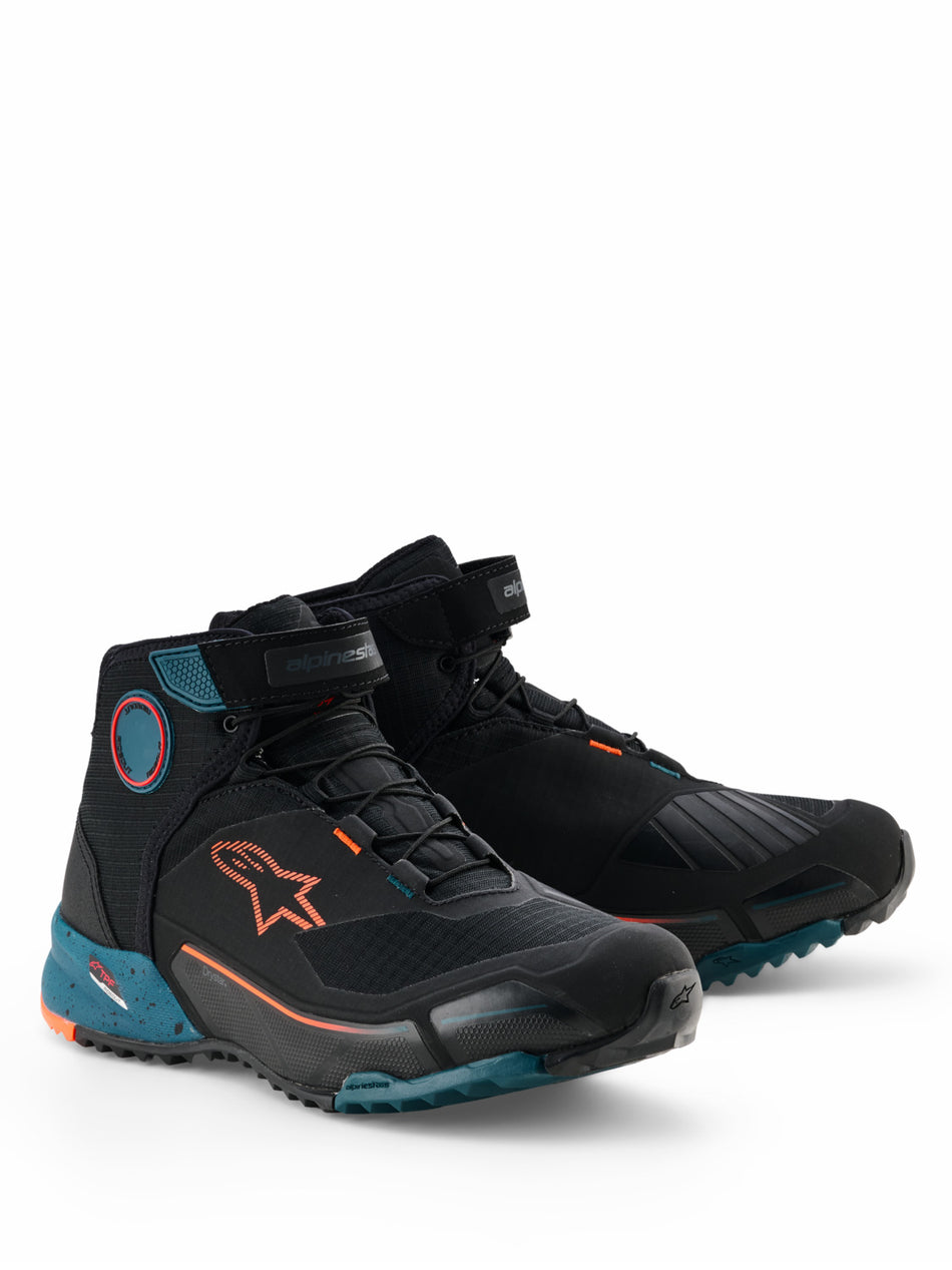 Boty Alpinestars CR-X Drystar černá/modrá/oranžová fluo
