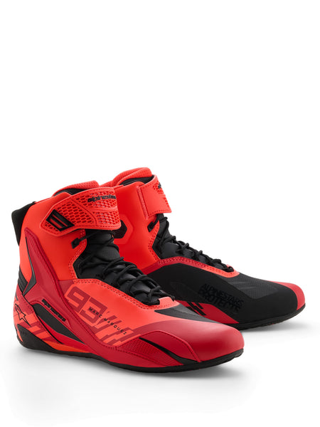 Boty Alpinestars FASTER-4 MM93 červená fluo/červená/černá