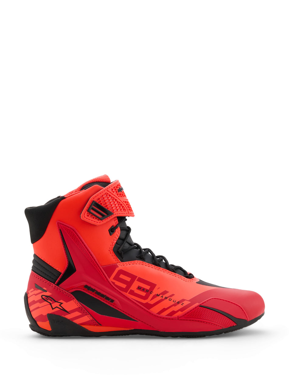 Boty Alpinestars FASTER-4 MM93 červená fluo/červená/černá