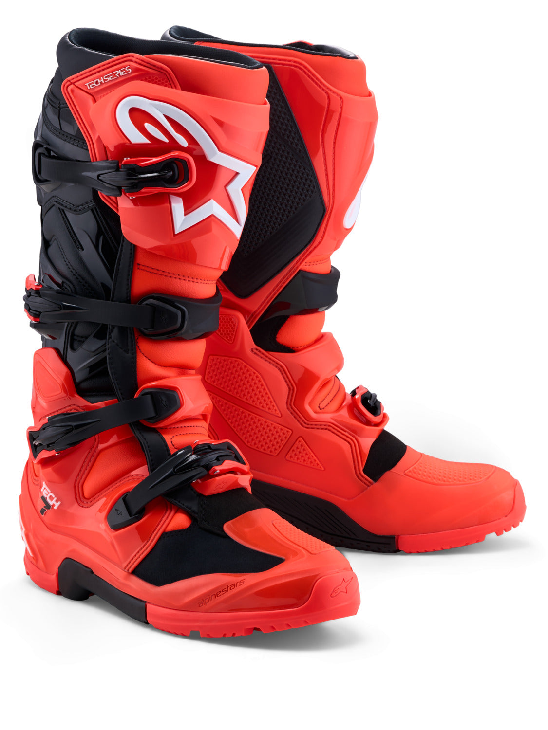 Boty Alpinestars Tech 7 Enduro červená fluo/černá