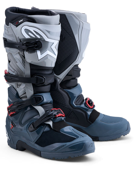 Boty Alpinestars Tech 7 Enduro Drystar tmavě šedá/světle šedá/červená