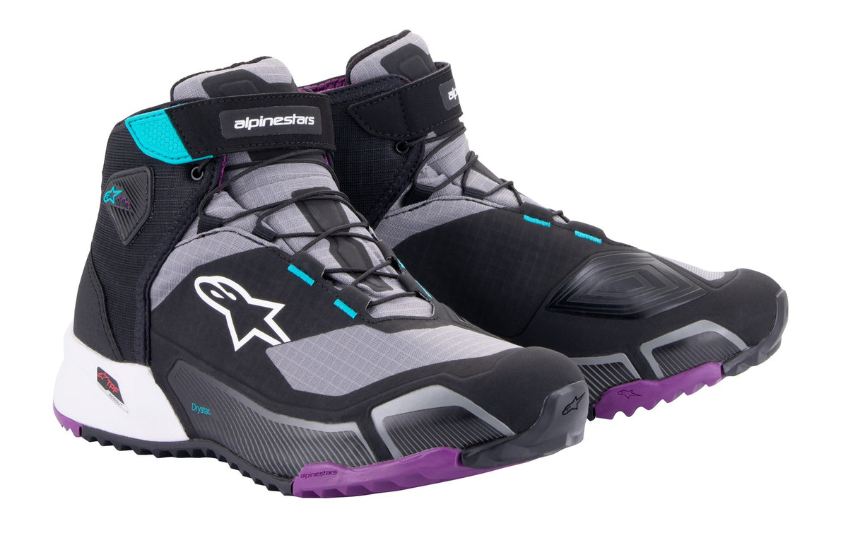 Dámské boty Alpinestars Stella CR-X Drystar černá/šedá/fialová/tyrkysová