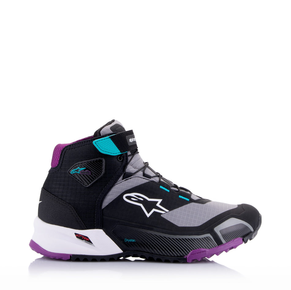 Dámské boty Alpinestars Stella CR-X Drystar černá/šedá/fialová/tyrkysová