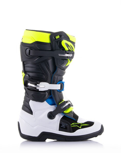 Dětské boty Alpinestars Tech 7 S černá/bílá/žlutá fluo/modrá