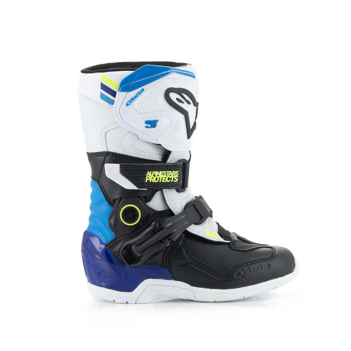 Dětské boty Alpinestars Tech 3S Kids bílá/černá/modrá