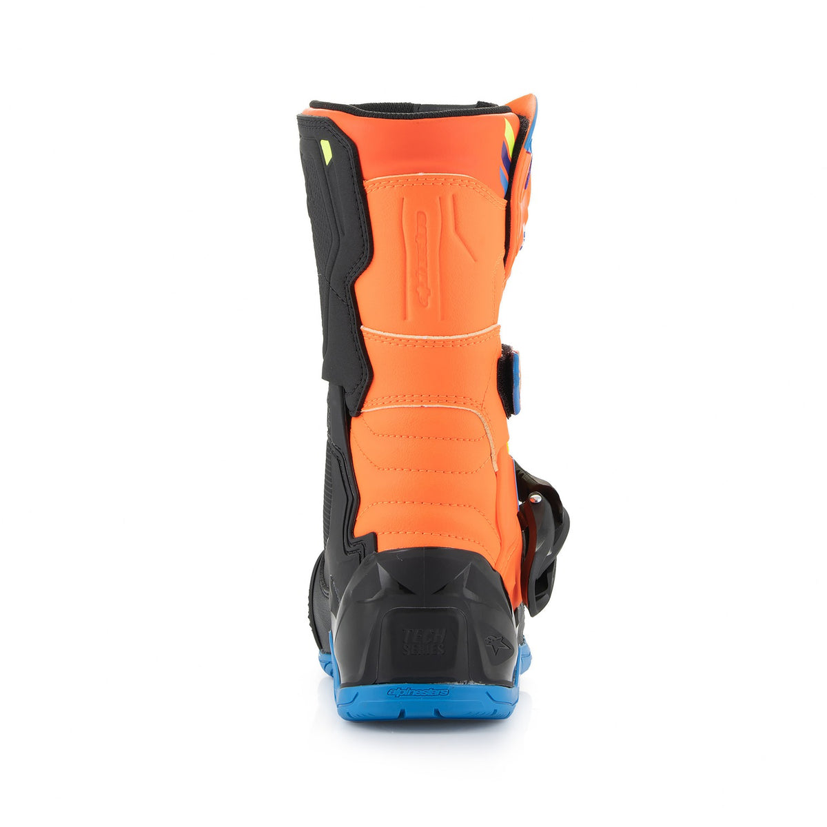 Dětské boty Alpinestars Tech 3S Kids oranžová fluo/modrá/žlutá fluo/černá