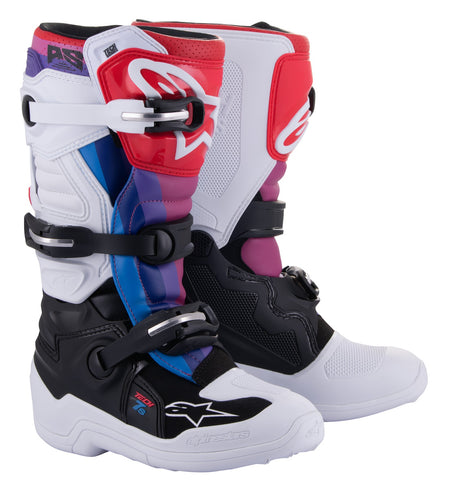 Dětské boty Alpinestars Tech 7 S bílá/černá/červená/modrá/fialová