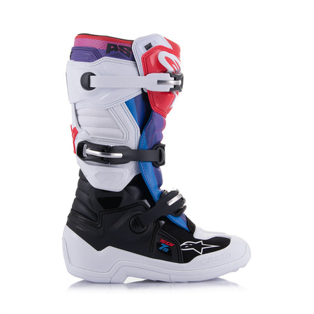 Dětské boty Alpinestars Tech 7 S bílá/černá/červená/modrá/fialová