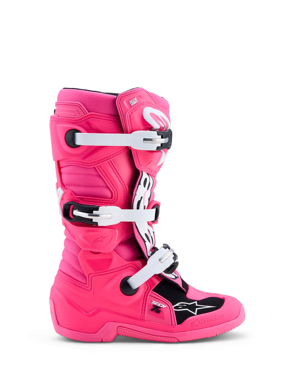 Dětské boty Alpinestars Tech 7 S růžová fluo/černá/bílá