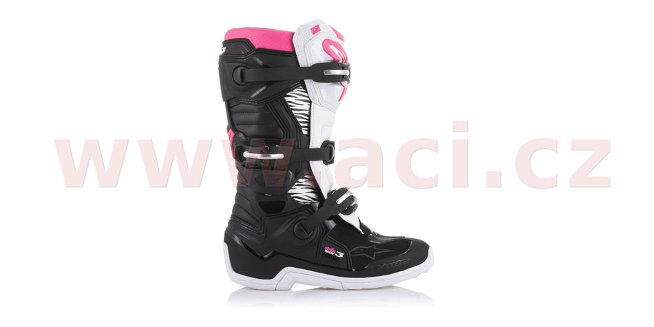 Boty Alpinestars Stella Tech 3 černé/bílé/růžové